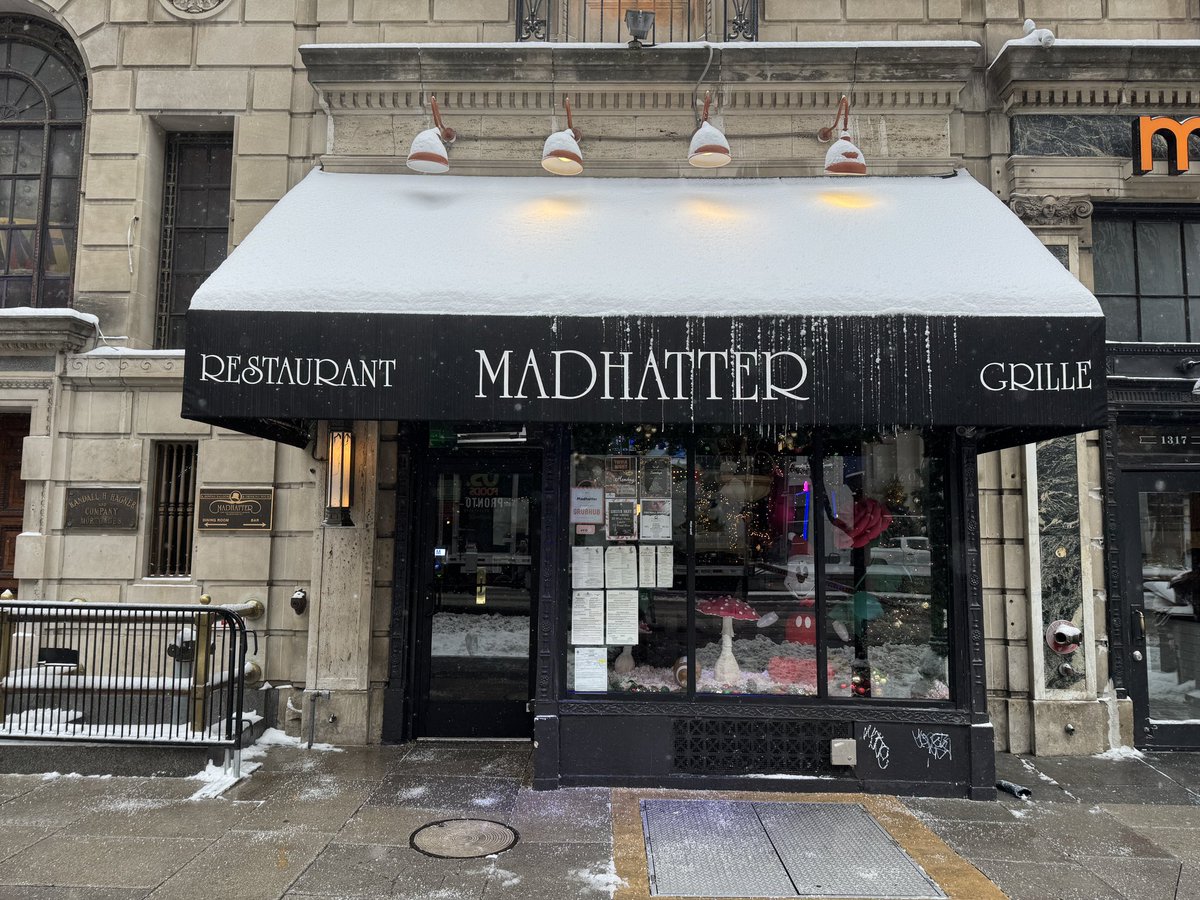 Happy Snow Day DC! We’re open serving a limited food menu, bottomless mimosas, and starting happy hour early! #SnowDay