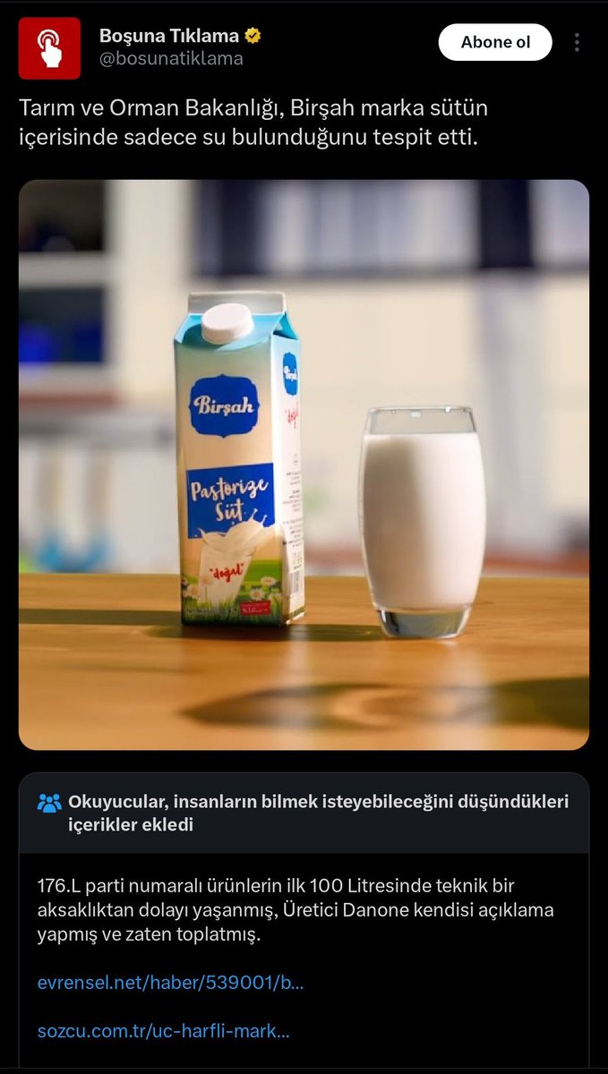 _SadiSimsek_'s tweet photo. Sebep buymuş. Yüzleri yokmuş.. @danonetr
#danone #birşahsüt #A101
https://t.co/dSZEgpoPd1

https://t.co/c8eBriYU1k https://t.co/pYQx0GcNuh