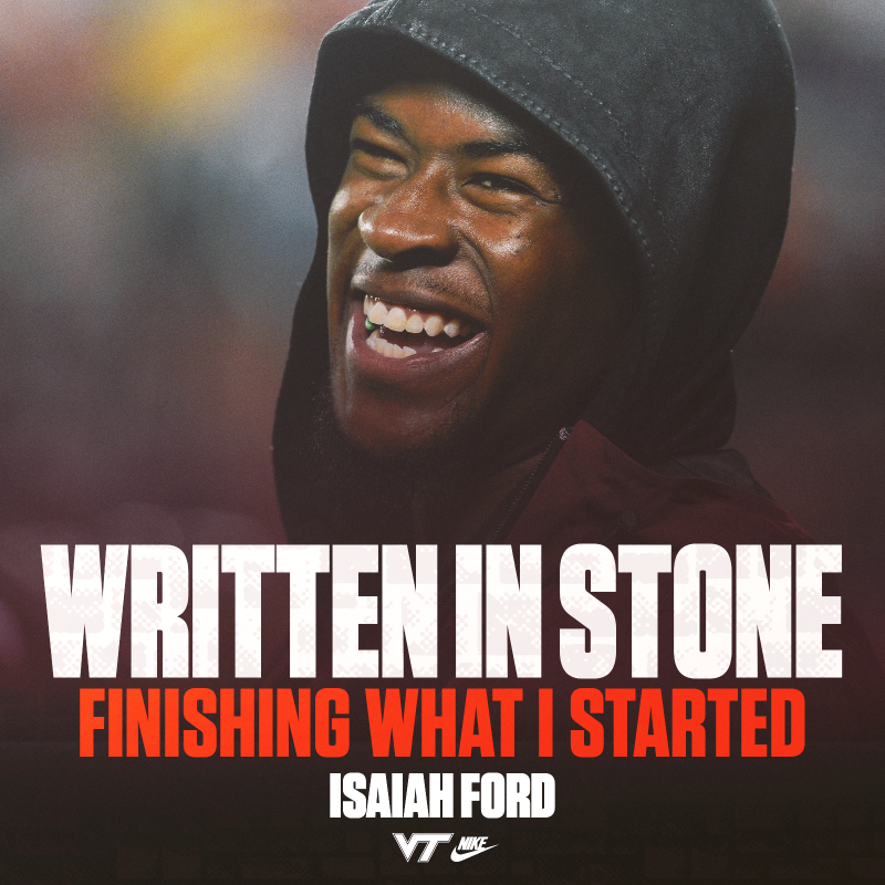 hokiesports's tweet photo. From the pros to class rows 🏈🎓

Former WR Isaiah Ford went back to Virginia Tech to finish his degree after leaving in his junior year to pursue a career in the NFL ⬇️

@fanword | @HokiesFB