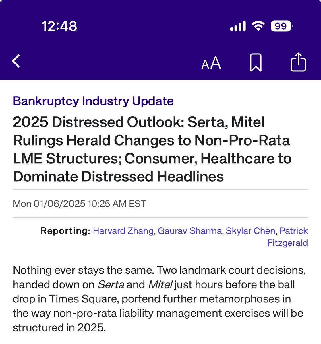 Peep <a href="/OctusCredit/">Octus</a>’s 2025 distressed outlook, led by <a href="/harvardzhang/">Harvard Zhang</a> et al. 🎉