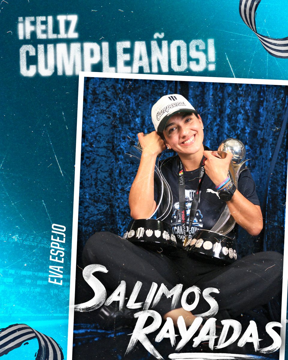 Rayadas's tweet photo. Directora Técnica campeona en el Apertura 2021 con Rayadas y ahora Directora Deportiva de las bicampeonas. 🏆⚽️

Hoy le deseamos un feliz cumpleaños a @EMaEsPin6, que sea un gran día y nuestros mejores deseos #EnLaVidaYEnLaCancha. 💙 https://t.co/vnVUzGOvQt