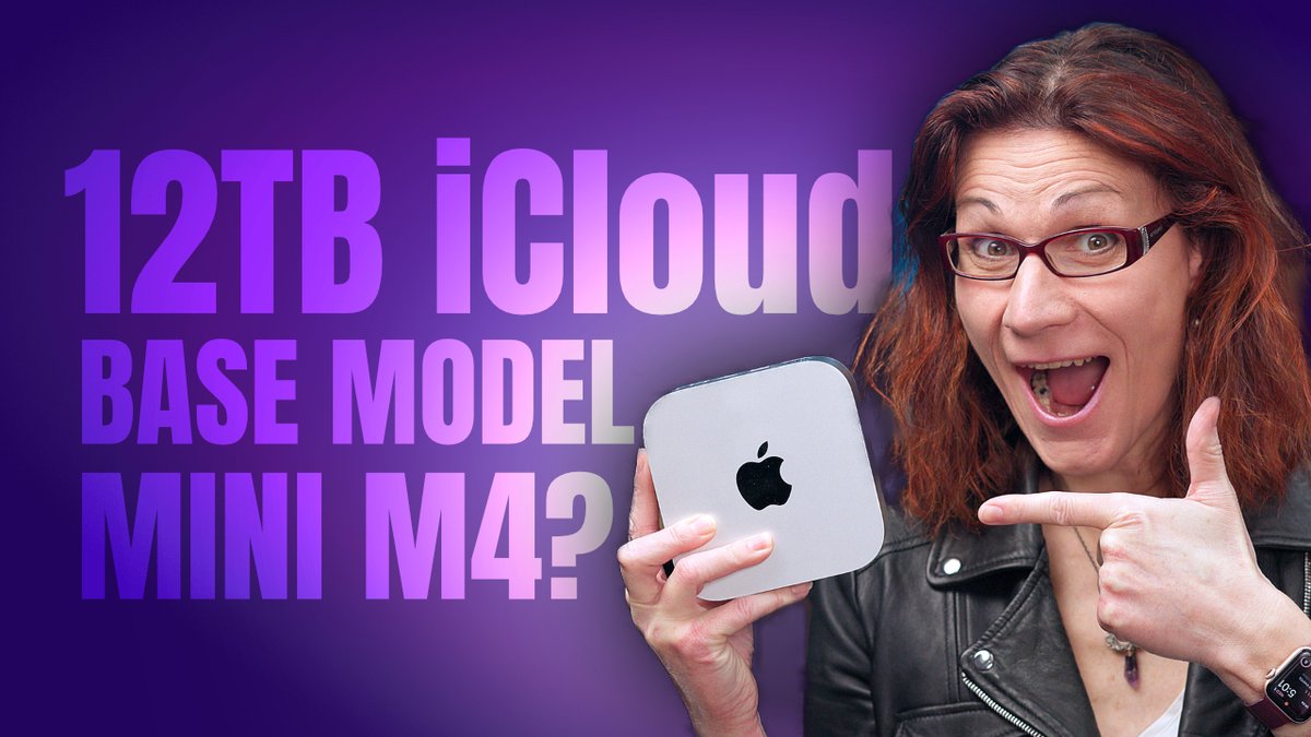 NEW VIDEO!! 12TB iCloud Drive on BASE M4 Mac Mini? No Problem! #Apple #m4 #stepbystep 
youtu.be/XAl3WXLNTak