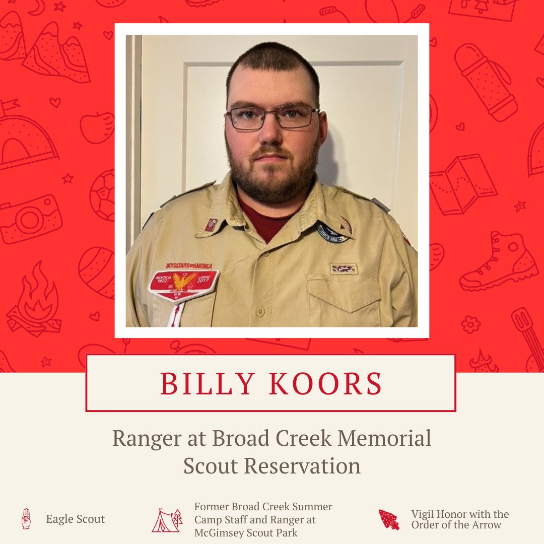 Join us in welcoming Billy Koors as the new Ranger at Broad Creek! 🦅 An Eagle Scout and Vigil Honor member, Billy’s passion for Scouting shines. #WelcomeBilly #ScoutingStrong