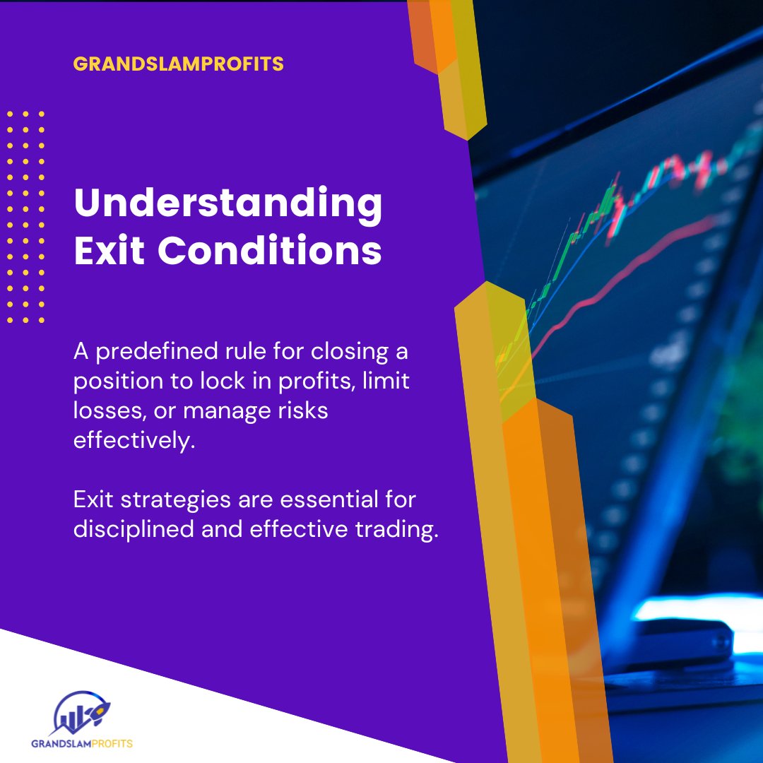 GSProfits's tweet image. Successful trading is not just about entries—it’s also about knowing when to exit. 🛑
Predefined exit rules lock in profits, limit losses, and manage risks effectively. 

#StockTrading #RiskManagement #TradingTips 

discord.gg/7w5ZtKp769
