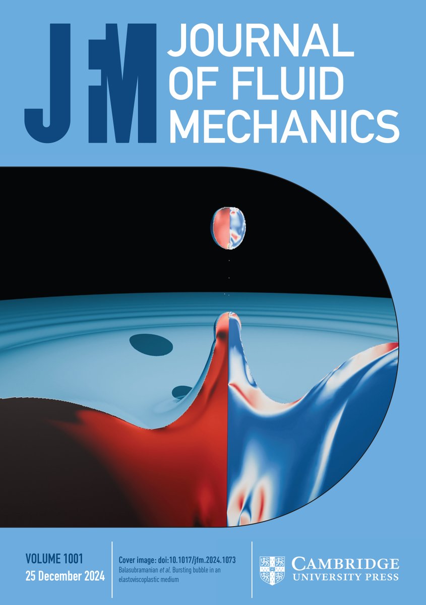 Arivazhagan GB (@arivazhagan_gb) on Twitter photo Happy to share that our figure from <a href="/JFluidMech/">Journal of Fluid Mechanics</a> article "Bursting bubble in an elastoviscoplastic medium" was chosen as the cover for Vol. 1001!
Article: doi.org/10.1017/jfm.20…
Cover: doi.org/10.1017/jfm.20…
Thanks to my collab: <a href="/VatsalSanjay/">Vatsal Sanjay</a> <a href="/maziyarj/">Mazi Jalaal</a> <a href="/ricardovinuesa/">Ricardo Vinuesa</a> <a href="/OutiLab/">OutiLab</a>! Happy to share that our figure from <a href="/JFluidMech/">Journal of Fluid Mechanics</a> article "Bursting bubble in an elastoviscoplastic medium" was chosen as the cover for Vol. 1001!
Article: doi.org/10.1017/jfm.20…
Cover: doi.org/10.1017/jfm.20…
Thanks to my collab: <a href="/VatsalSanjay/">Vatsal Sanjay</a> <a href="/maziyarj/">Mazi Jalaal</a> <a href="/ricardovinuesa/">Ricardo Vinuesa</a> <a href="/OutiLab/">OutiLab</a>!