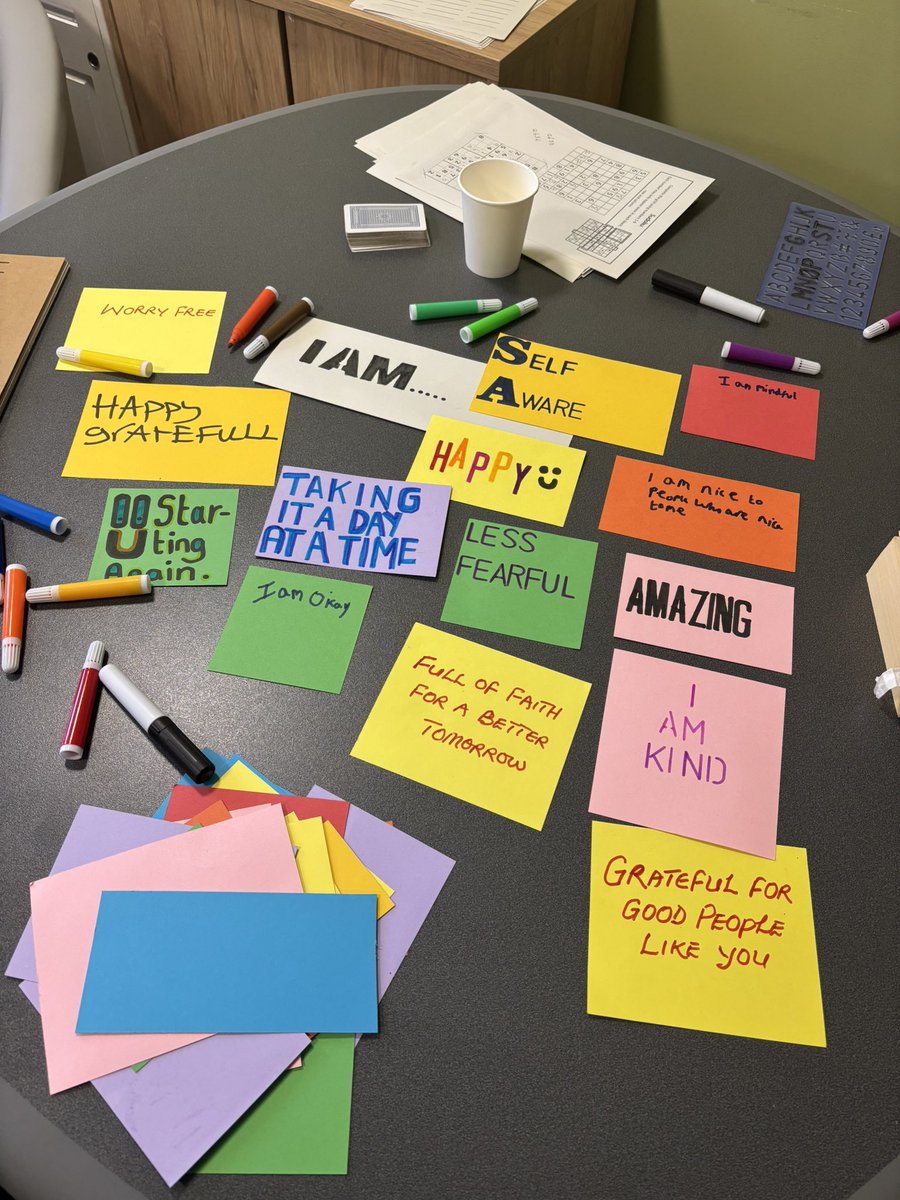 Georgina Clarke (@georgina_gmmh) on Twitter photo Mindful Mondays on our PICU today! All the patients wrote down some positive affirmations and engaged in meditation for the hour! Our guys loved it and have requested for more! Also did some training with staff today on progress notes and terminology🫶🏼 <a href="/hel2craigie/">Helen Craigie</a> <a href="/UpneetRiar/">Upneet Riar</a> Mindful Mondays on our PICU today! All the patients wrote down some positive affirmations and engaged in meditation for the hour! Our guys loved it and have requested for more! Also did some training with staff today on progress notes and terminology🫶🏼 <a href="/hel2craigie/">Helen Craigie</a> <a href="/UpneetRiar/">Upneet Riar</a>