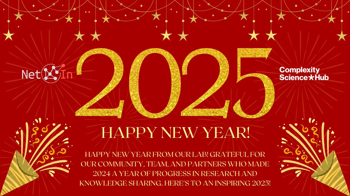 Network Inequality (@netincsh) on Twitter photo Happy New Year from our lab! Grateful to our community—colleagues, partners, mentors, and followers. 2024 was a year of growth in exploring network inequalities, publishing research, and sharing knowledge. Thanks to our team, speakers, and <a href="/CSHVienna/">Complexity Science Hub</a>. Here's to an inspiring 2025! Happy New Year from our lab! Grateful to our community—colleagues, partners, mentors, and followers. 2024 was a year of growth in exploring network inequalities, publishing research, and sharing knowledge. Thanks to our team, speakers, and <a href="/CSHVienna/">Complexity Science Hub</a>. Here's to an inspiring 2025!