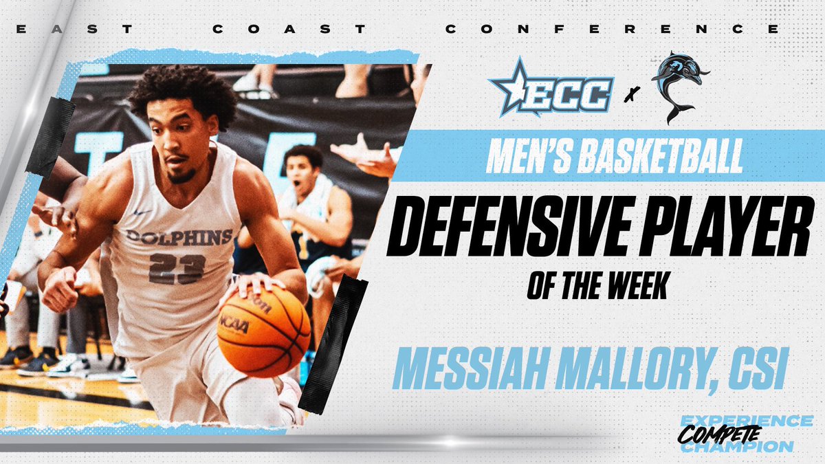 🏀 | 𝐄𝐂𝐂 𝐌𝐄𝐍’𝐒 𝐁𝐀𝐒𝐊𝐄𝐓𝐁𝐀𝐋𝐋 𝐖𝐄𝐄𝐊𝐋𝐘 𝐑𝐄𝐏𝐎𝐑𝐓 | Wk 8

<a href="/CSIDolphins/">CSI Dolphins</a> duo takes home our first weekly awards of 2025! 🐬

Player of the Week - Aaron Goldstein

Defensive Player of the Week - Messiah Mallory

🔗 - eccsports.org/news/2025/1/2/…