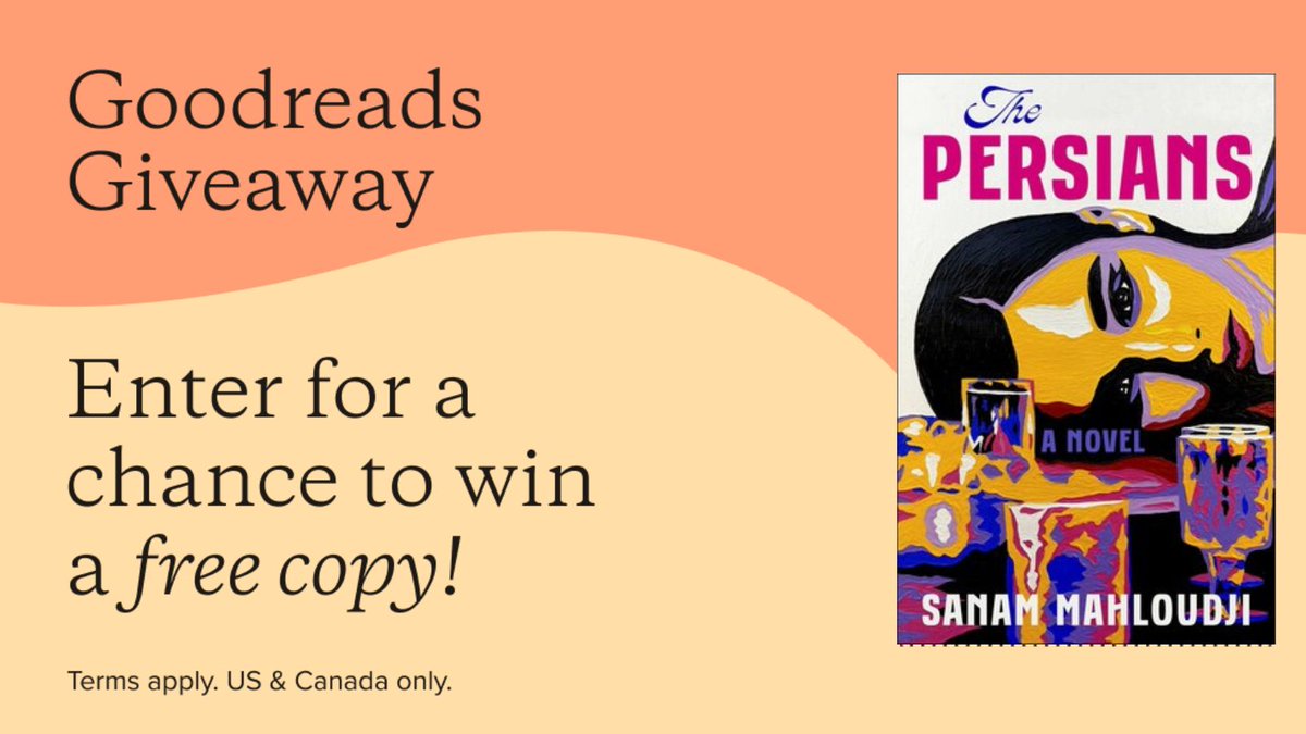 Scribner (@scribnerbooks) on Twitter photo Enter to win a copy of THE PERSIANS by <a href="/sanam1/">Sanam Mahloudji</a>! It's an irreverent and deeply-felt debut novel about a family confronting a past that is both keeping them together and preventing them from breaking free.
Enter today: bit.ly/4fqBFOs
No purch. nec. US res. 18+. Enter to win a copy of THE PERSIANS by <a href="/sanam1/">Sanam Mahloudji</a>! It's an irreverent and deeply-felt debut novel about a family confronting a past that is both keeping them together and preventing them from breaking free.
Enter today: bit.ly/4fqBFOs
No purch. nec. US res. 18+.