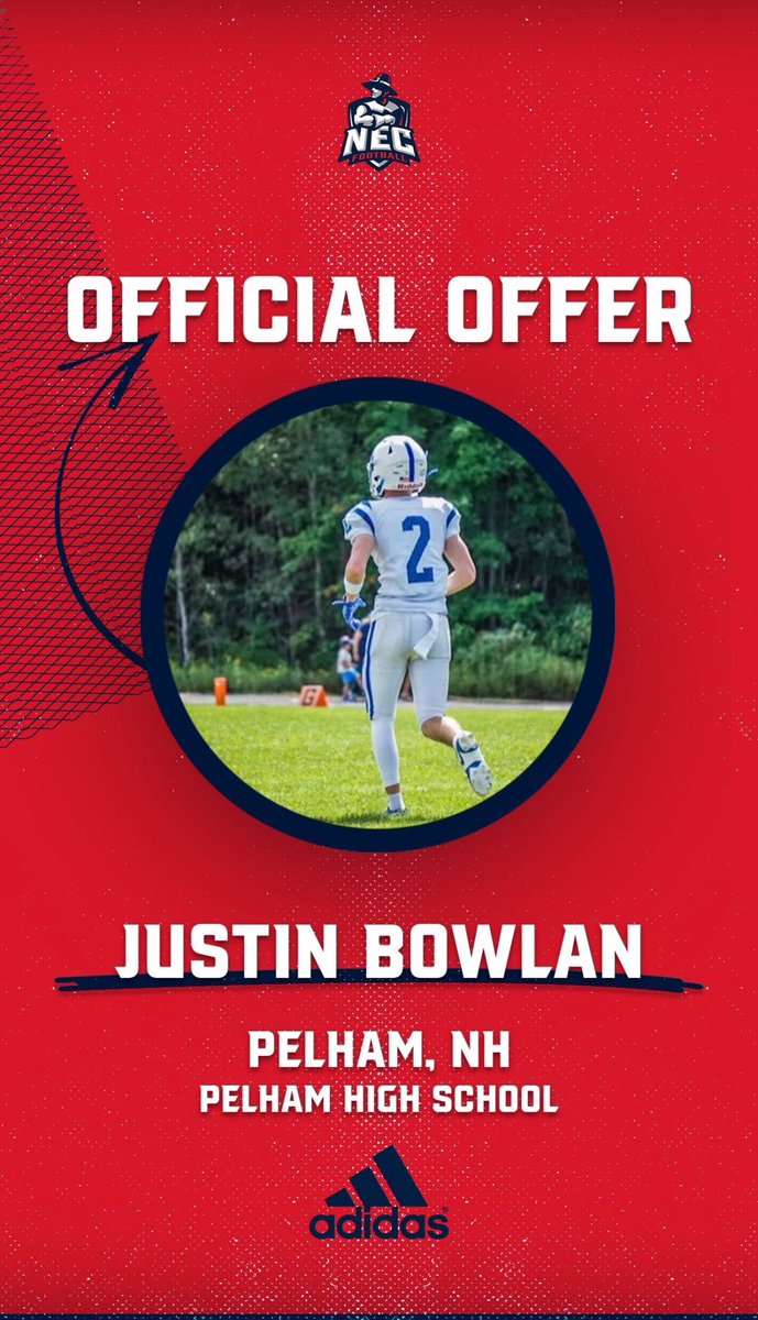 Justin Bowlan (@bowlanjust51257) on Twitter photo After a great visit with <a href="/coachmccarthyj/">Jake McCarthy</a> and <a href="/Coach_KKelly/">Kevin Kelly</a> I am excited to receive an offer from NEC!
<a href="/phspythons/">PHSAthletics</a> <a href="/603SportsMedia/">Roger Brown</a> <a href="/nhsportspage/">NH Sports Page.com</a> After a great visit with <a href="/coachmccarthyj/">Jake McCarthy</a> and <a href="/Coach_KKelly/">Kevin Kelly</a> I am excited to receive an offer from NEC!
<a href="/phspythons/">PHSAthletics</a> <a href="/603SportsMedia/">Roger Brown</a> <a href="/nhsportspage/">NH Sports Page.com</a>