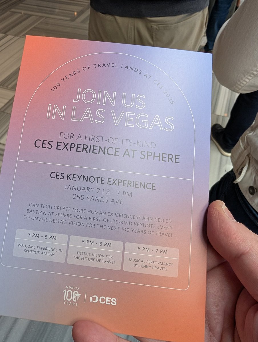 miccinn's tweet image. 10時半から配布するSphereで明日開催のDELTA Keynoteに並んでるナウ

ariaは以外と穴場かな？😅

#CES2025 #CES #JapanTech #VenetianEXPO #Eureka