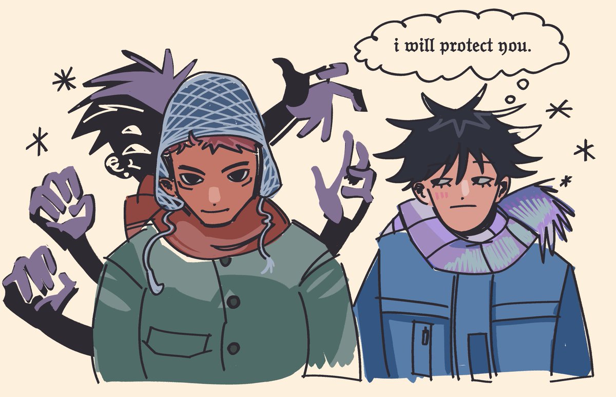 mishtarts's tweet image. itfs doodle (it finally started snowing!!!)
#itafushi #fushiita #jjk