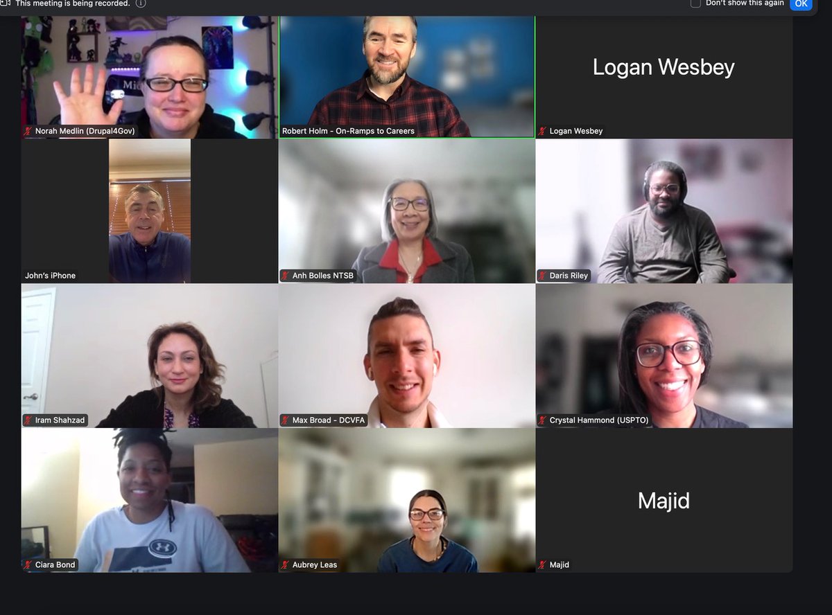 Shoutout to these incredible employers that attended our Info Session this morning!  
Interested in hosting interns? join our next Info Session for Employers on January 23rd, from 12-1pm.  Sign up here: signup.com/go/GDQHVDy

onrampstocareers.org/host-an-intern