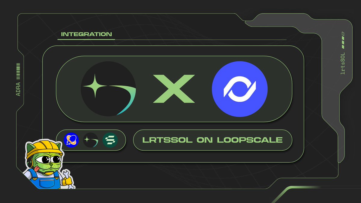 1/ @AdrasteaFinance × @LoopscaleLabs $lrtsSOL is now supported on Loopscale,  a new DeFi platform for borrowing and lending at the best rates on Solana.  Borrow $SOL, $USDC, or other assets with your $