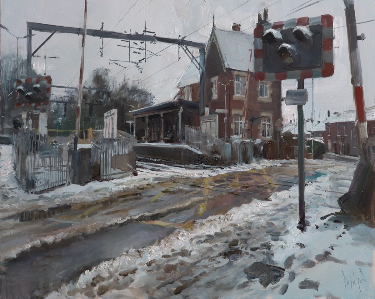 Here's my daily painting for today; Alsager Railway Station. 

Day 6
January challenge