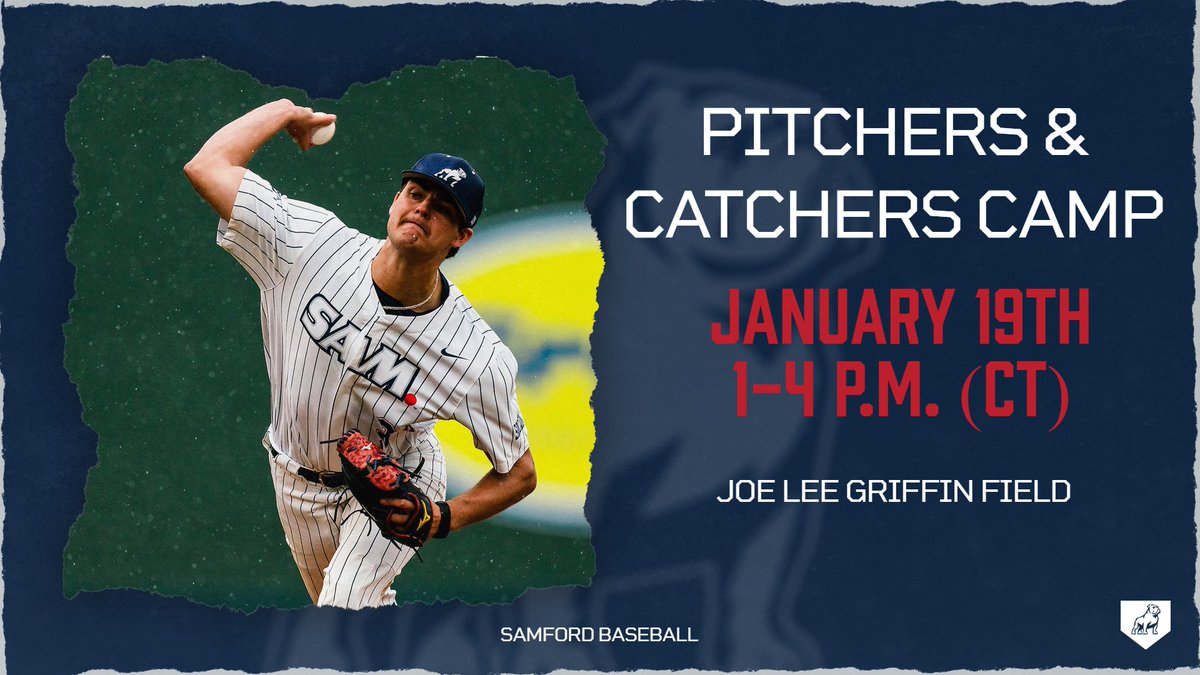 Don't forget about our Pitchers &amp; Catchers Camp, which is less than two weeks away! 

Camp Info: tinyurl.com/mr3ysmty 

#SetTheStandard | #AllForSAMford