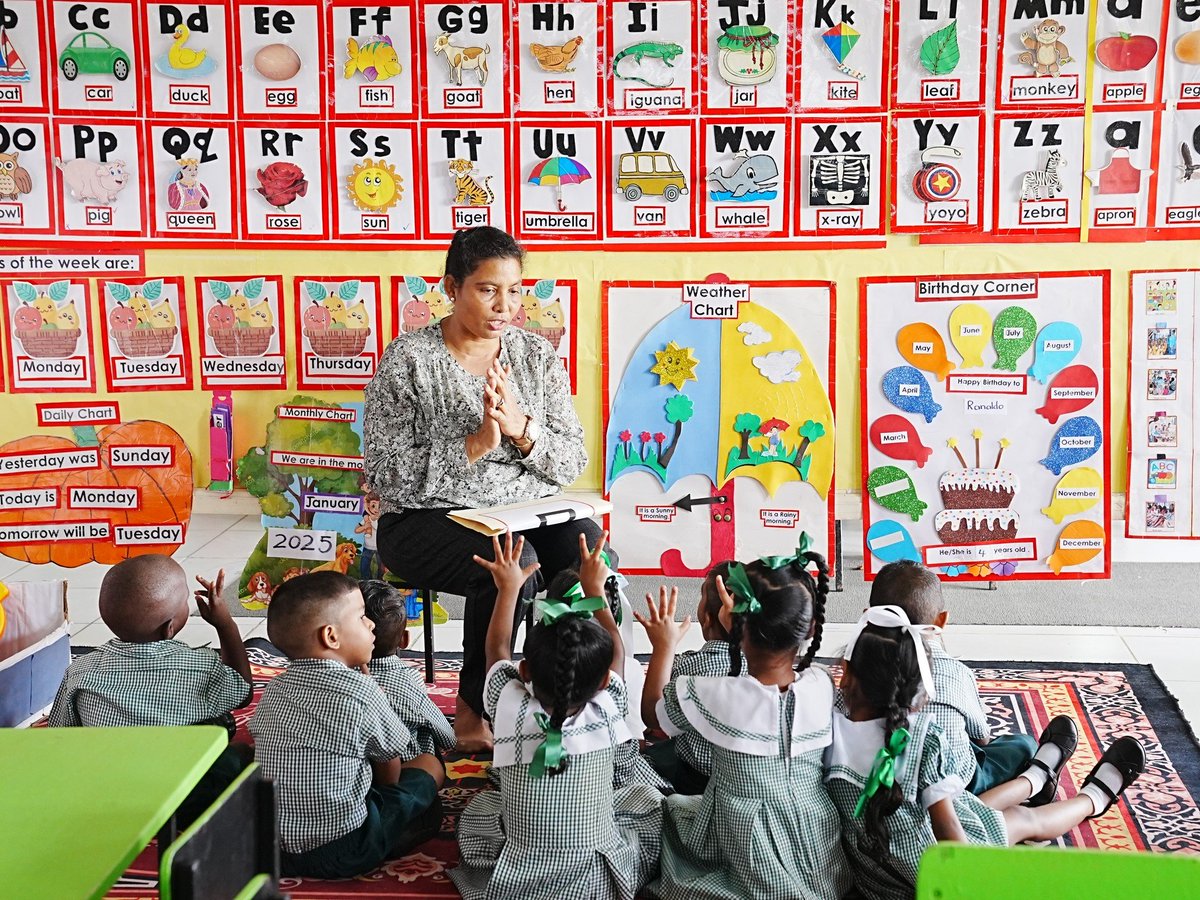 EducationGuyana's tweet image. Our Deputy Chief Education Officer (School Support Services) Ms. Fazia Baksh visited the little ones at the La Bonne Intention Nursery School as schools reopen across the country.
#BackToSchool #TermTwo #EasterTerm