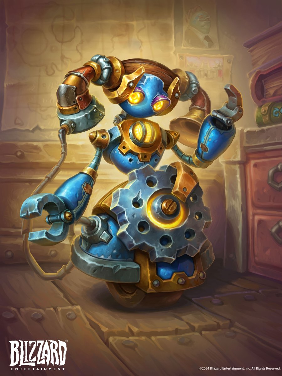 Loook at that!
That's creation of Chinese Hearthstone fans! I didn't expect my Robocaller to become so beloved by the fans. 
Unfortunatelly, i can't contact the creater, cuz i can't register on Weibo or Bilibili. 
Now i want that figure too!