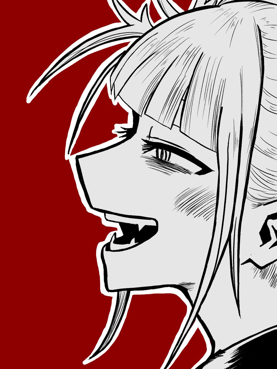 「私…カァイイ？」
#ヒロアカ #ヒロアカFA #イラスト練習 #トガヒミコ