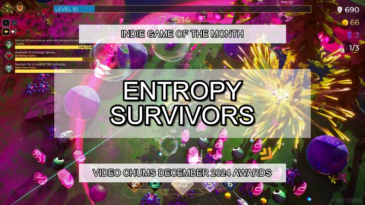 Entropy Survivors from <a href="/FirstBreakLabs/">First Break Labs</a> + <a href="/MovingPiecesIO/">Entropy Survivors - OUT NOW!</a> is our Indie Game of the Month! 🏅 videochums.com/article/indie-…