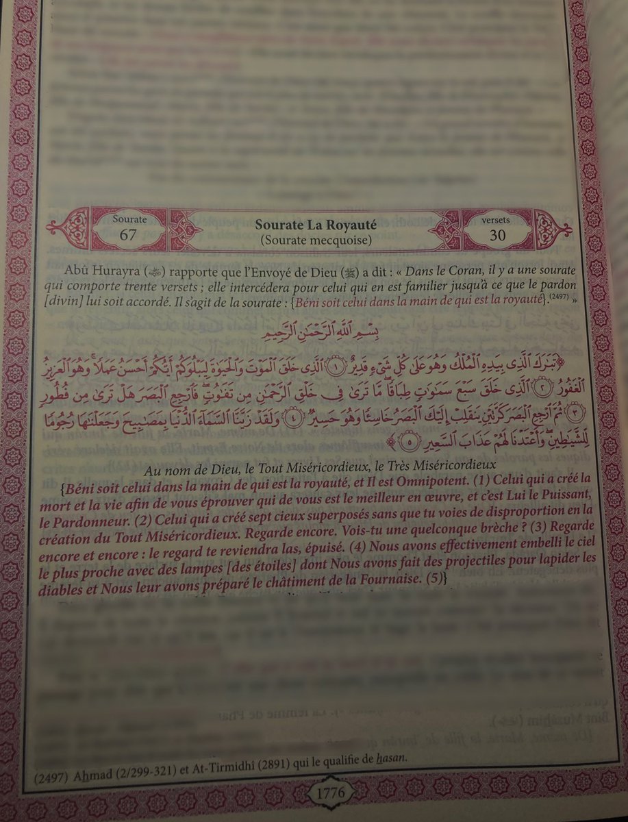 ⚠️L’importance de la sourate Mulk 
(67 sourate du Qur’an)