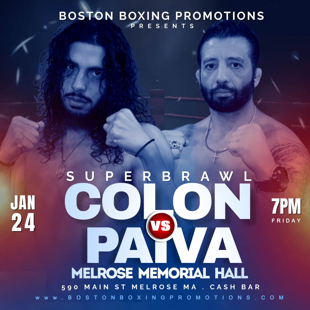 BostonProBoxing's tweet image. Lowell, MA's Jayson Colon (1-0, 1 KO) meets Boston's Gustavo Franca Henrique Paiva in a 4 Rd Super Middleweight Fight on Fri Jan 24th in Melrose, MA. Tickets at BostonBoxingPromotions.com @hurley_burly @LowellAud @LowellSun @MVcreature @BoxrecGrey @TimBoxeo