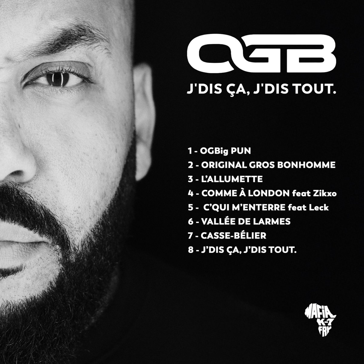 Après la sortie de mon autobiographie "Je suis venu me dire..." @editions_mindset✨️, RDV ce mercredi 8 janvier pour le retour d'OGB 😉 avec le EP 8 titres "J'dis ça, j'dis tout." 💪🏽 @mutantninjarecords &amp; @ @louisebouchouch  Partagez la Famille !!!