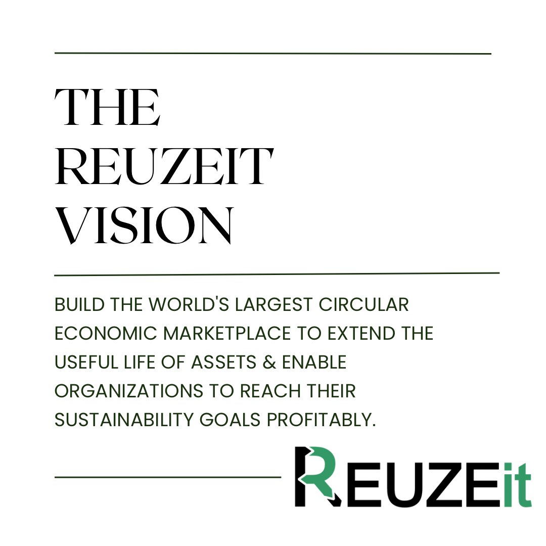 Transforming the future of sustainability ♻️
-
At REUZEit, we're building the world's largest circular marketplace to extend asset life and help organizations achieve their sustainability 🚀
-
#CircularEconomy #Sustainability #REUZEitVision #REUZEit #reuzeitrevolution