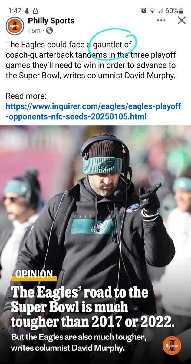 DebWNJ's tweet image. .@phillysport is getting better with "perfect storm," so, for my next challenge, it's time to tell them it's "gantlet," not "gauntlet."