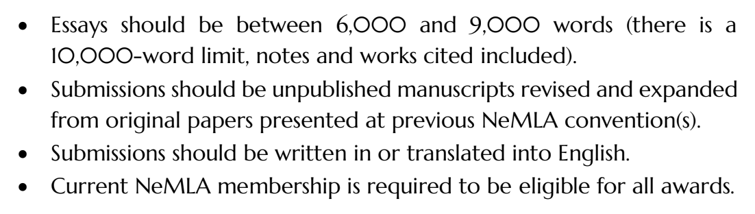 NemlaWGSC's tweet photo. Happy New Year, all! Reminder that the deadline to submit for the WGSC Essay Award is January 15. Don't miss the opportunity! We look forward to reading your submissions! https://t.co/wTOgSxhBvU https://t.co/f6VFdg1x0g
