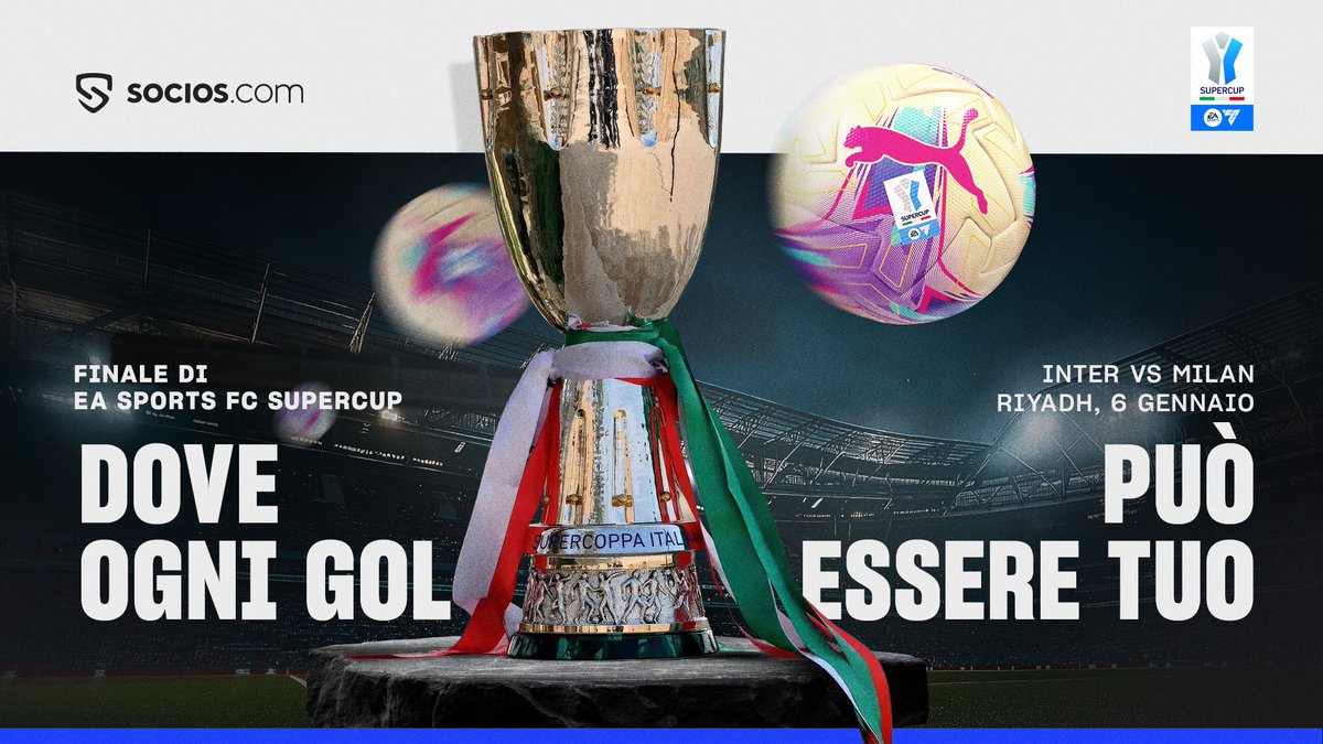 Socios.com Italia (@sociositalia) on Twitter photo E noi siamo qui per lo show!⚽️
“Il pallone del gol che vorrei è quello di…”
Completa la frase nei commenti✍️
#EASPORTSFCSupercup <a href="/SerieA/">Lega Serie A</a> E noi siamo qui per lo show!⚽️
“Il pallone del gol che vorrei è quello di…”
Completa la frase nei commenti✍️
#EASPORTSFCSupercup <a href="/SerieA/">Lega Serie A</a>