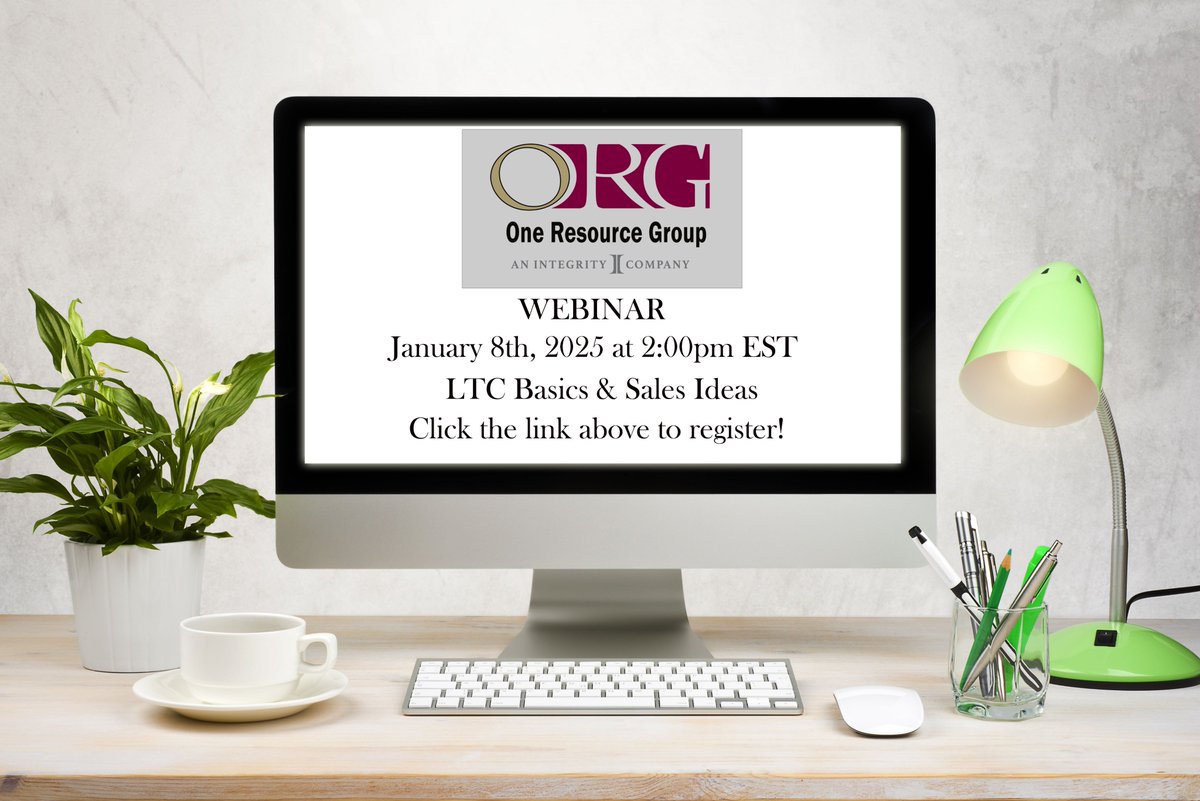 Tune into this weeks webinar as Lisa Roose, Director of Long- Term Care, ORG discusses the ins and outs of working with ORG. While also highlighting product and industry updates in the Long-Term Care industry.

For licensed agent only webinar:
attendee.gotowebinar.com/register/24231…