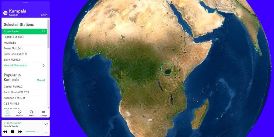 simongerman600's tweet photo. This amazing map lets you listen to any radio station on the planet. If you can't travel at the moment this is your chance to listen to the world. I've been listening to Ugandan radio stations for the last two days... Mostly US pop... Source:  https://t.co/ibExCFwR70 https://t.co/5CRxZOZF3K
