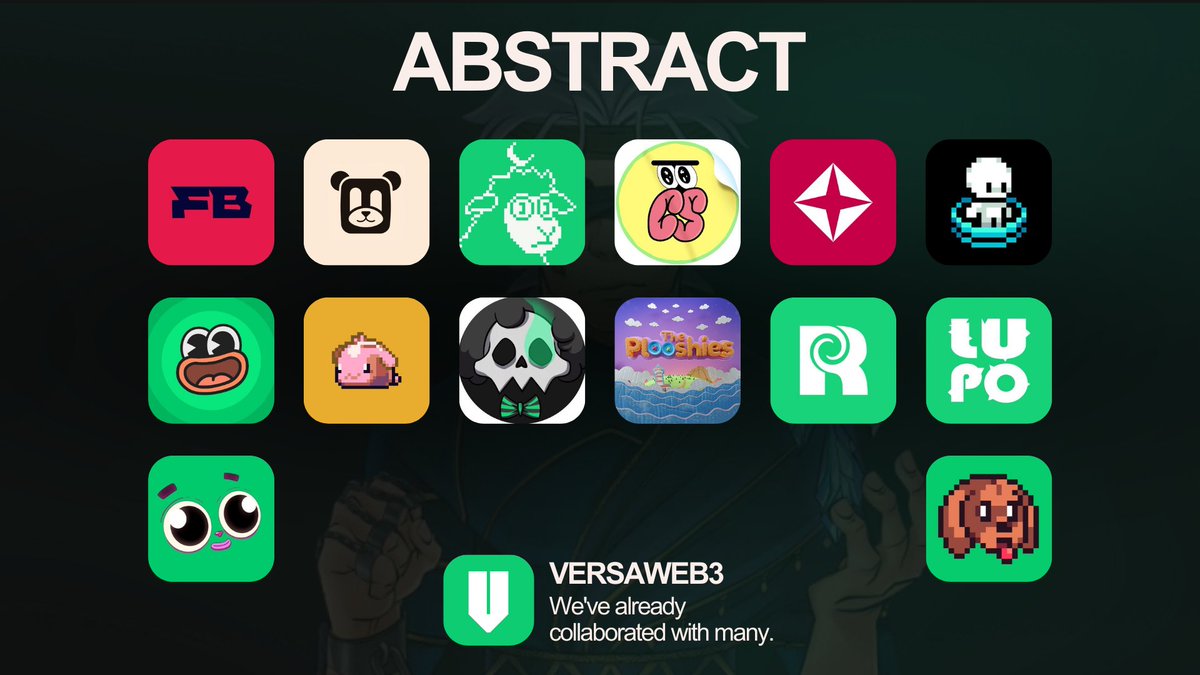 Tyro (@nftyro) on Twitter photo Abstract NFT โณ๏ธProjects List - CM
Iโve listed some of the hottest projects you should definitely secure a Whitelist spot for! Recently, the Abstract ecosystem has stood out to me. As <a href="/VersaWeb3/">Versa Web3</a> , weโre supporting this ecosystem and connecting with projects to unlock more Abstract NFT โณ๏ธProjects List - CM
Iโve listed some of the hottest projects you should definitely secure a Whitelist spot for! Recently, the Abstract ecosystem has stood out to me. As <a href="/VersaWeb3/">Versa Web3</a> , weโre supporting this ecosystem and connecting with projects to unlock more