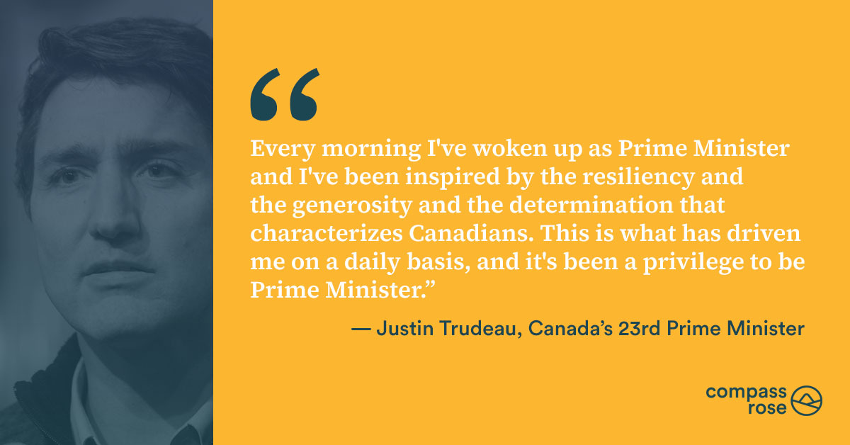 CompassRoseGr's tweet photo. Justin Trudeau announced today that he will resign as Liberal leader but remain Prime Minister until a new leader is chosen. The next session of Parliament will open with a speech from the throne on March 24, with possibly a new leader selected.

Trudeau acknowledged the challenges facing his leadership, stating, “This country deserves a real choice in the next election.” With Donald Trump’s presidential inauguration only two weeks away, Trudeau today emphasized the government’s focus on protecting Canadians and the economy. #cdnpoli