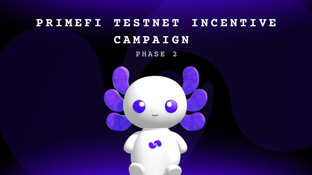 PrimeFi Testnet Incentive Campaign: Phase 2 Begins NOW!

Join the FINAL phase of the #PrimeFi Testnet Incentive Campaign, featuring the majority of the reward pool—over $100,000 worth of $PRFI tokens—plus surprise $USDT rewards!

Get started 👇
app.galxe.com/quest/9zeRgfCF…

Note: