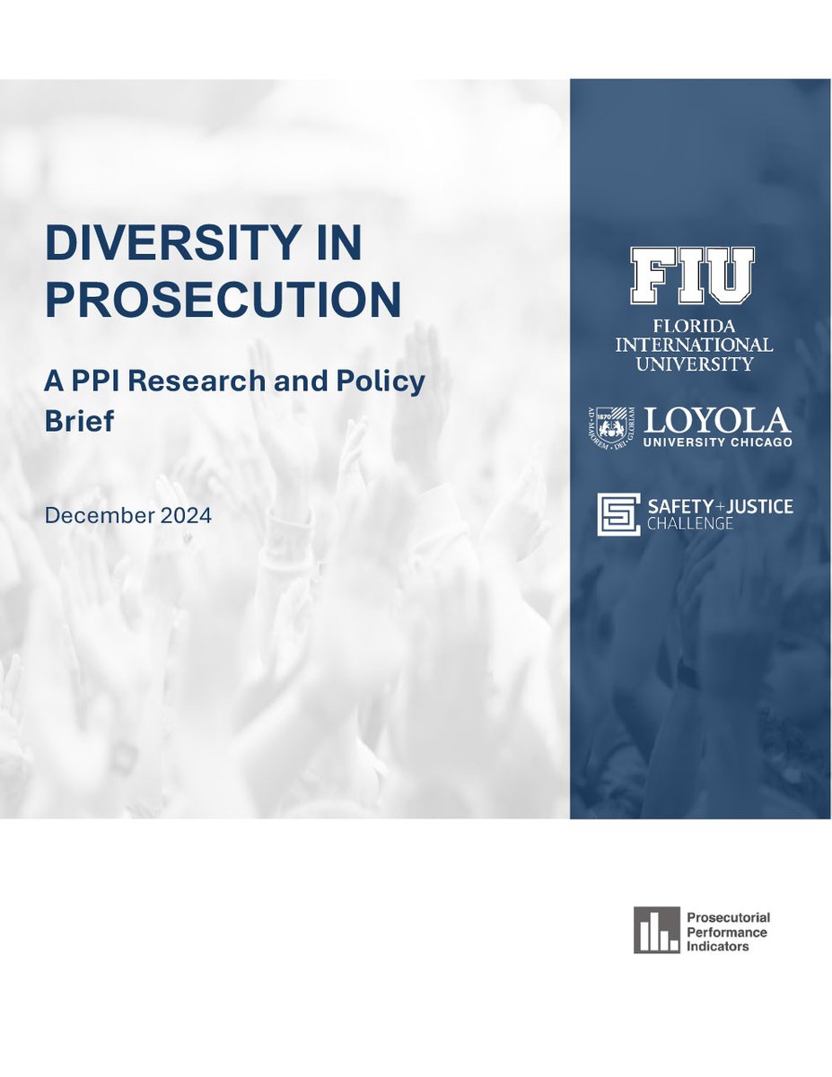 🚨 New Report Alert: Diversity in Prosecution 🚨

The PPIs' latest findings highlight the power of racial and ethnic diversity in shaping a more effective and equitable prosecutorial system:

📖 Read the full report at bit.ly/DiversityInPro….