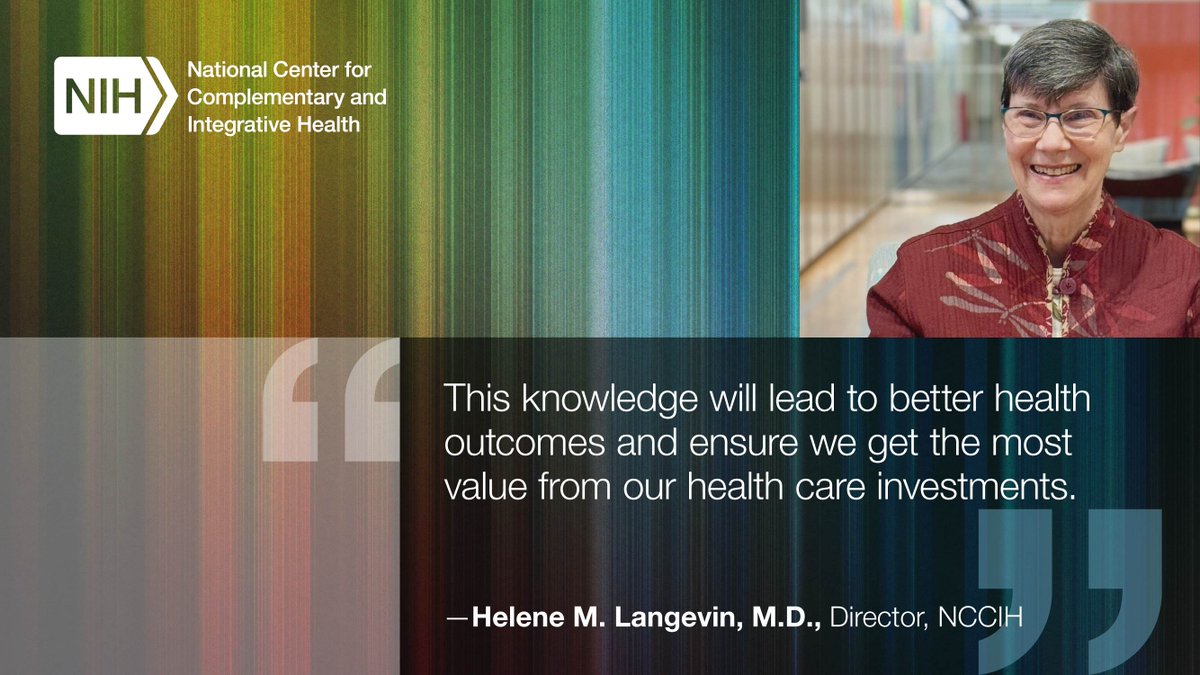 NIH_NCCIH's tweet photo. A whole person approach to health care may enable us to enjoy better health and reduce the long-term cost of care. Learn more about the potential benefits of #WholePersonHealth in this message from @NCCIH_Director. https://t.co/w8Jf2SVxC9
#DirectorsMessage https://t.co/iZpp7JekOo