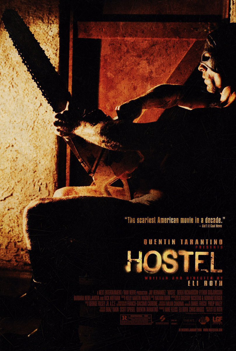 FilmNewsNos's tweet photo. 🎬MOVIE HISTORY: 19 years ago today, January 6, 2006, the movie ‘Hostel’ opened in theaters!
#JayHernandez #DerekRichardson #EythorGudjonsson #JenniferLim #BarbaraNedeljakova @RickHoffman_ #EliRoth https://t.co/AY1TzChUc3