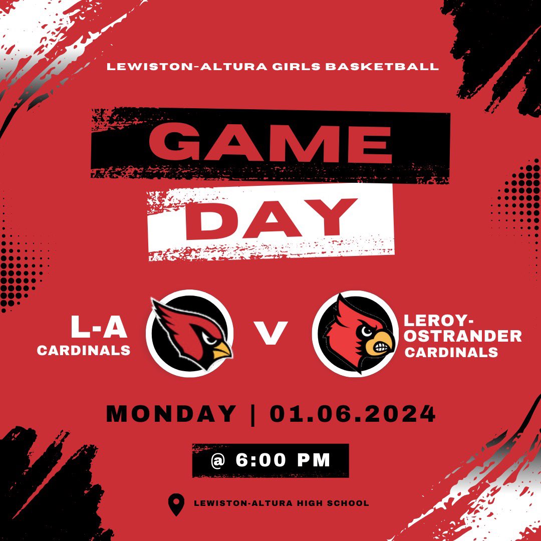GAME DAY!!!

HOME vs. Leroy-Ostrander 🏀 

8th: 4:30 pm
Varsity: 6:00 pm 

Watch online: fan.hudl.com/usa/mn/lewisto…