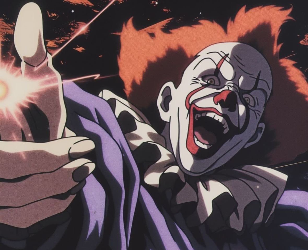 ImmortalisDB's tweet photo. Pennywise Anime. https://t.co/kCGZ62dlAh