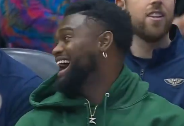 Zion Williamson after finding out he'll be back on the court for a couple of games soon. Because after that he will be able to rest again for a month #NBAFantasy <a href="/DanBesbris/">Dan Besbris</a>
