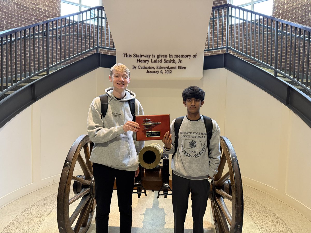 Congratulations to Brayden and Rohan for finishing as octofinalists at the Montgomery Bell Academy tournament in Nashville!