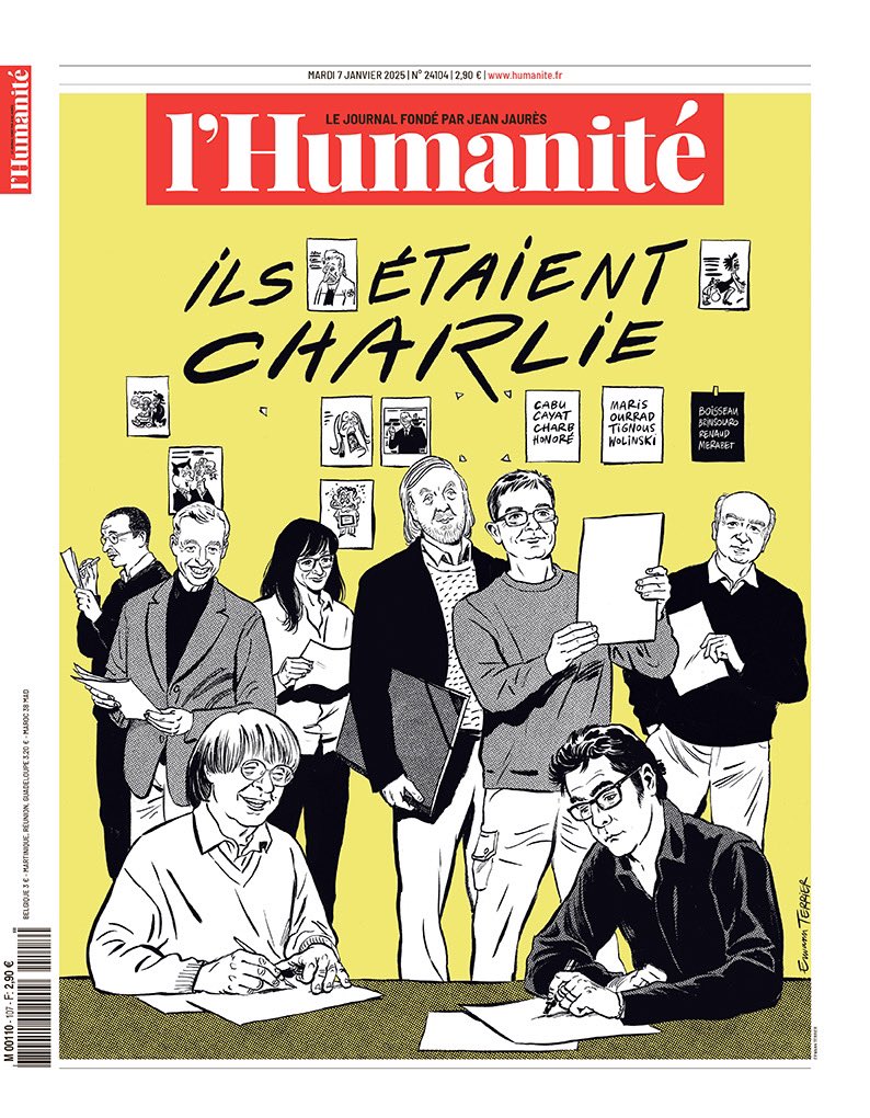 L’Humanité du 7 janvier 2025 : ils étaient Charlie 

📰 humanite.fr