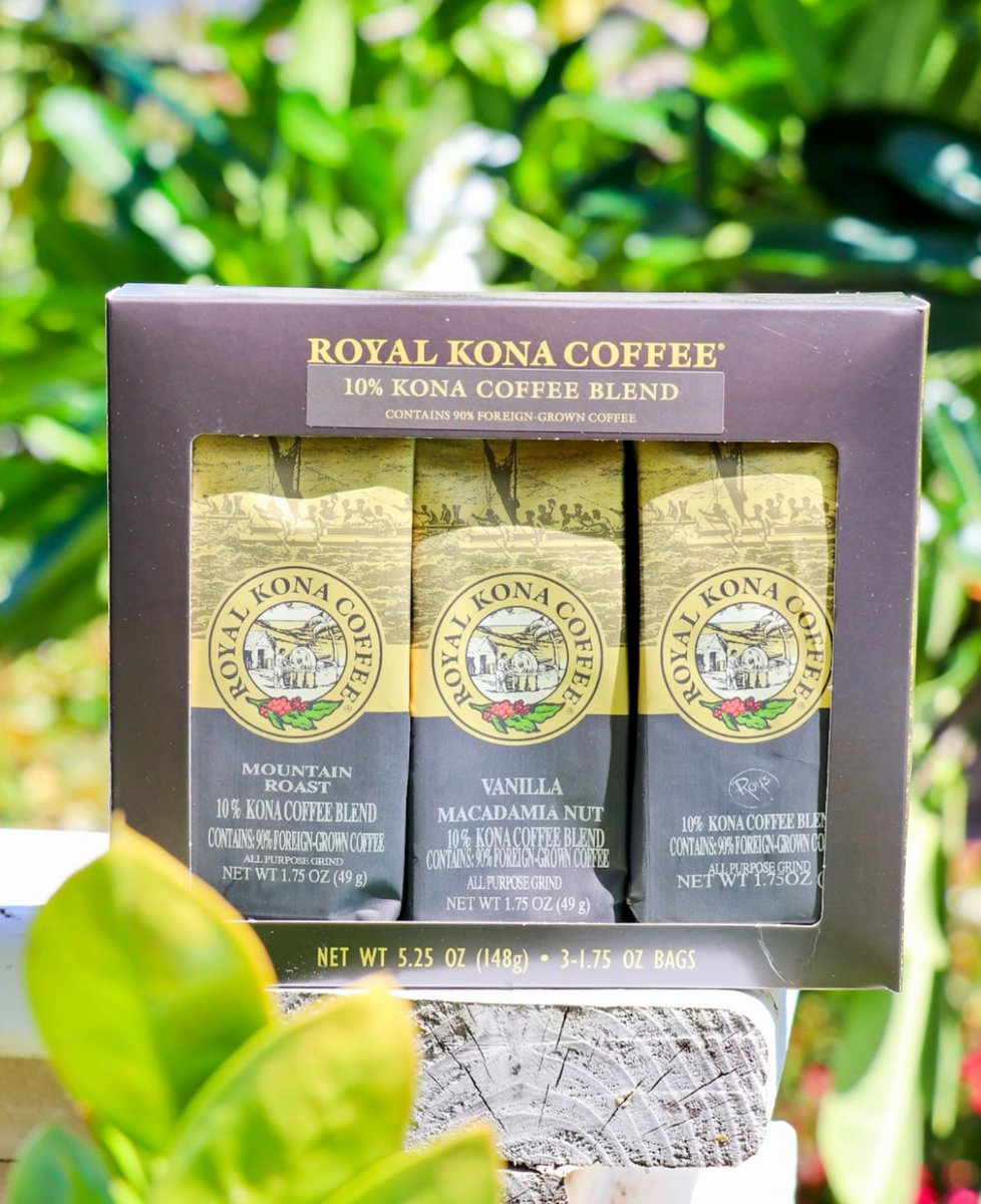 Take the taste of Hawaii anywhere with Royal Kona Coffee! ☕️✨ Perfectly packaged with our signature blends like Mountain Roast &amp; Vanilla Macadamia Nut, it’s the ultimate gift or treat for yourself.

✅ Shop now &amp; savor the rich flavors of Kona: hawaiicoffeecompany.com