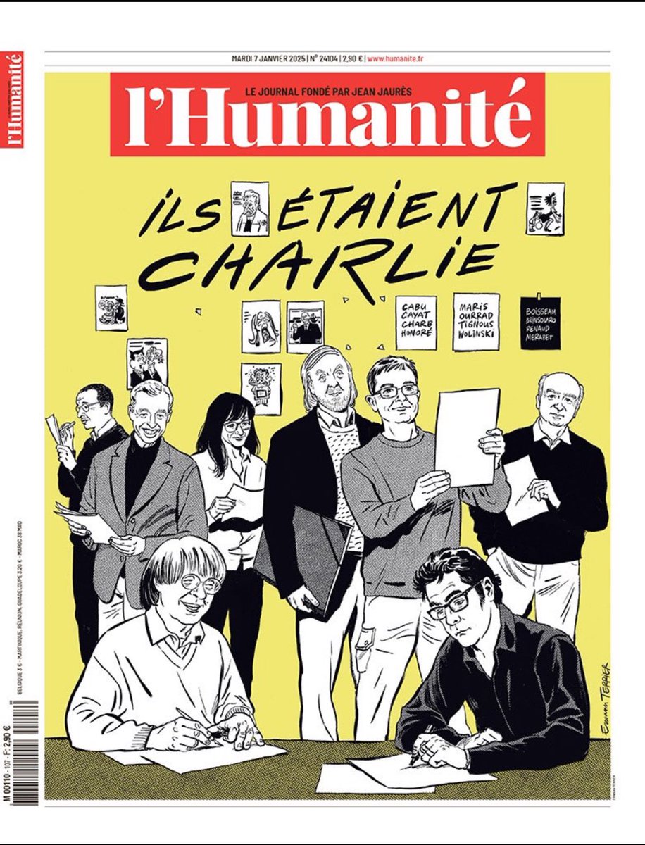 Ils étaient Charlie. 
Nous n’avons pas oublié. 

La Une de <a href="/humanite_fr/">L'Humanité</a> 

#CharlieHebdo #7janvier2015