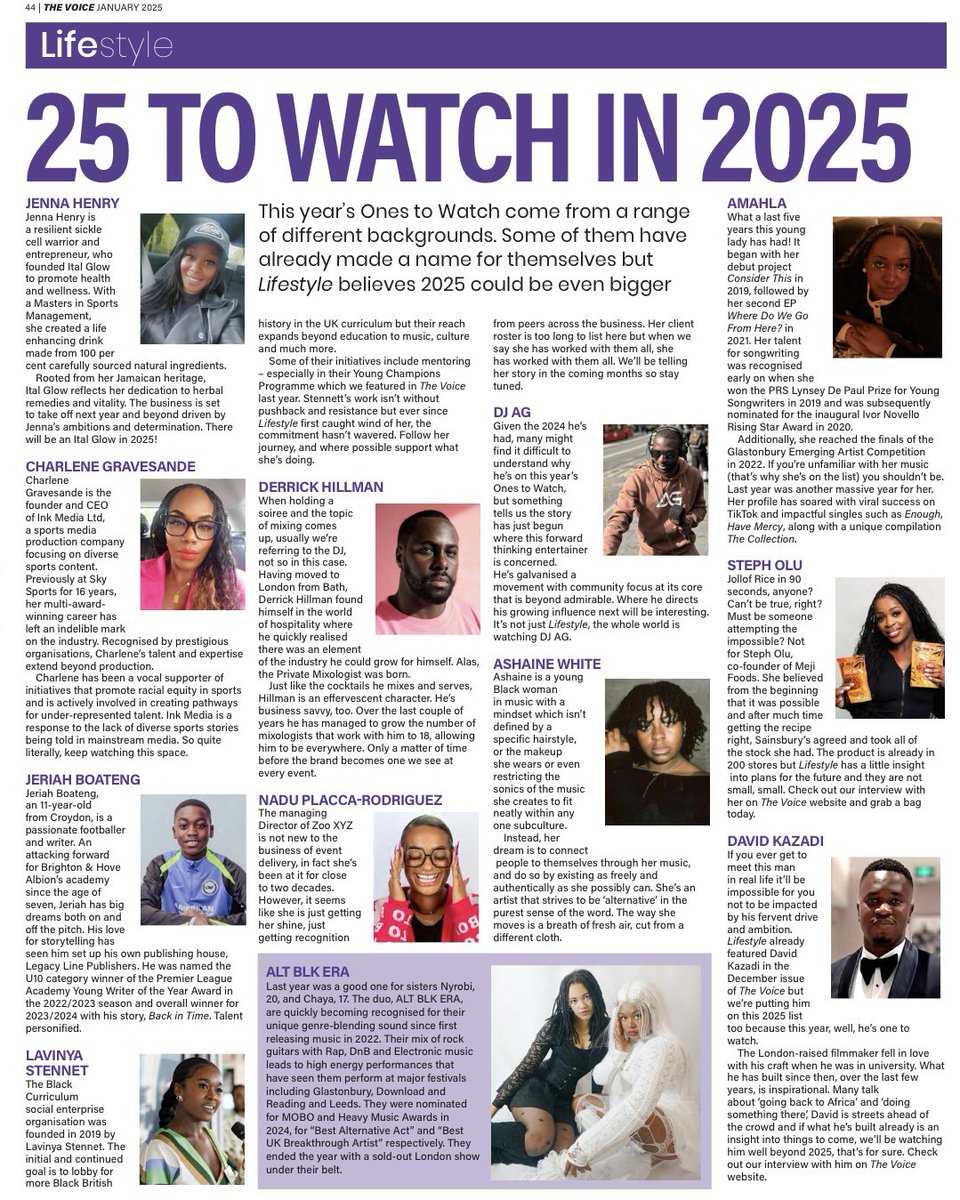 Thank you for adding us to the list <a href="/TheVoiceNews/">The Voice Newspaper</a> #25ToWatchIn2025