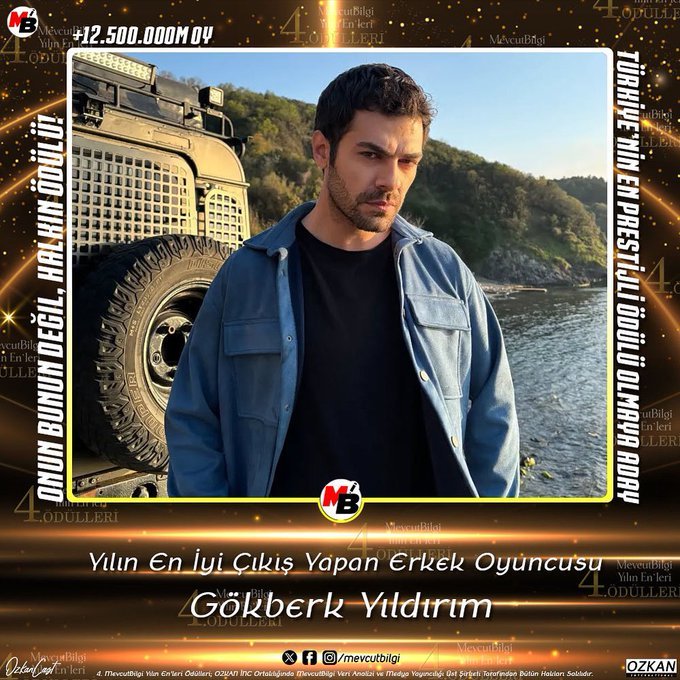 #GökberkYıldırım Mevcut Bilgi "Yılın En İyi Çıkış Yapan Erkek Oyuncusu" seçildi.