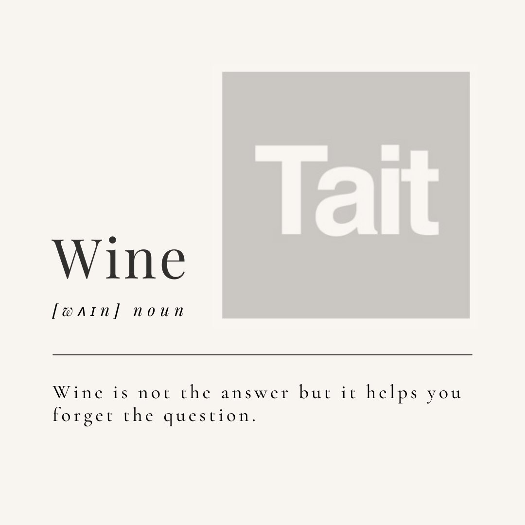 Taitinger's tweet image. #wine in a noun.
