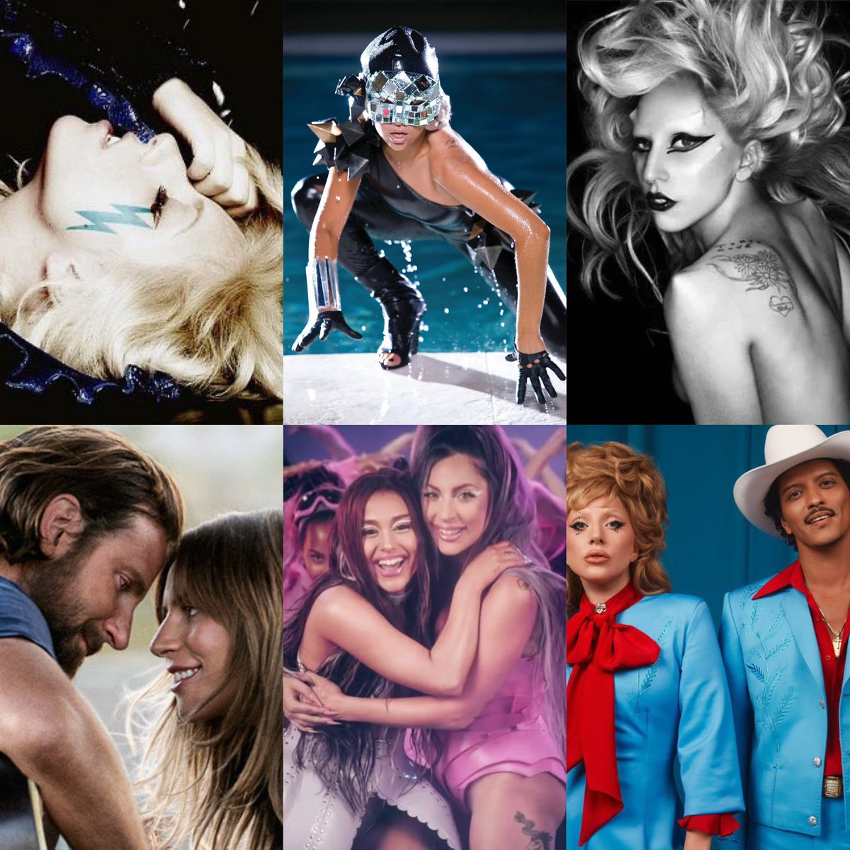 PopCrave's tweet photo. Lady Gaga’s #1 hits on the Hot 100:

• Just Dance (2009)
• Poker Face (2009)
• Born This Way (2011)
• Shallow (2019)
• Rain On Me (2020)
• Die With A Smile (2025) https://t.co/vqVdQZItNo